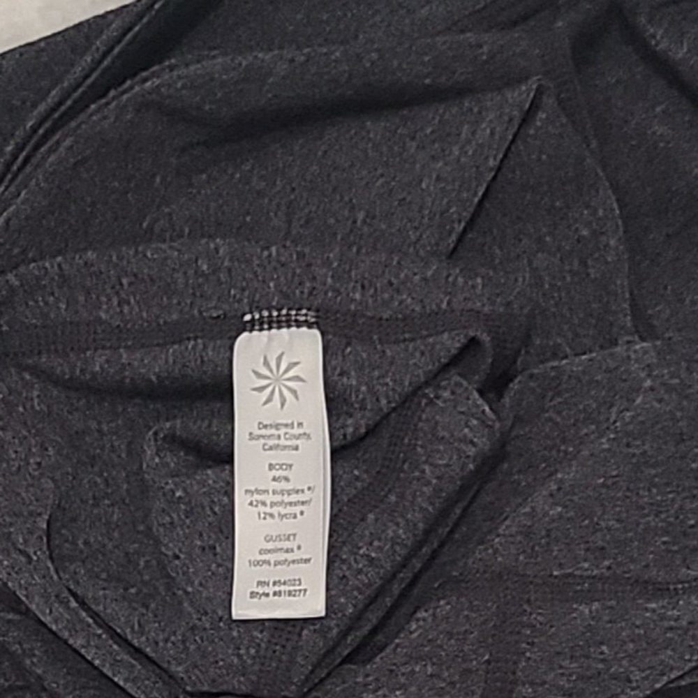Athleta Kickbooty Leggings M Gray 7/8 Capri High Rise - Picture 3 of 6